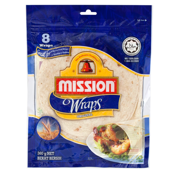 Mission Wraps Original มิชชั่น แรพส์ ออริจินัล แผ่นแป้งสาลีสำเร็จรูปรส