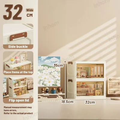 inhom L32-50cm Durabox Cabinet Drawer Flip Top Storage Plastic Wardrobe For Toy Clothes Home Organizer