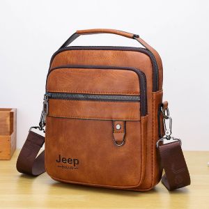 JEEP BULUO Túi Đưa Thư PU Cho Nam Túi Du Lịch Nhiều Công Dụng Ngoài Trời Túi Đeo Chéo Ngực Đeo Vai Điện Thoại Chống Nước