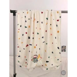 Combo Khăn Tắm Cotton Siêu Mềm Mịn Kèm Khăn Quấn Tóc Shin Chan Đáng Yêu - Thấm Hút Nhanh Tiện Dùng