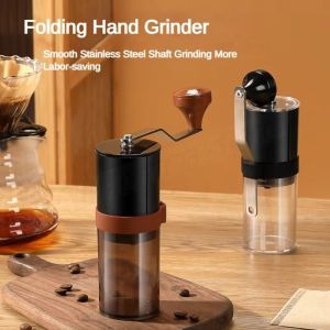 HUNIU Double Bearing Design Manual Coffee Grinder Adjustable Coarseness Ceramic Grinding Core Coffee Grinding Machine High-end with Cleaning Brush Hand Crank Coffee Mill Home Use