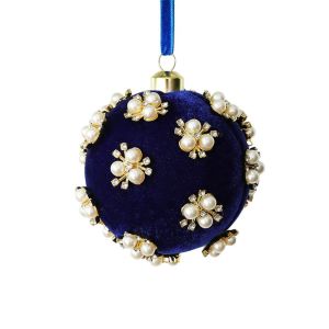 WXUZGC168 8cm Diameter Velvet Christmas Ball Foam Core Velvet Flocked Christmas Tree Ornaments Elegant Shatterproof Foam Christmas Balls Christmas Tree