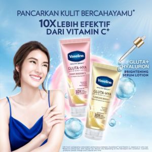 Vaseline Gluta Hya Serum Burst UV Lotion | Flawless Bright | Dewy Radiance