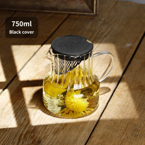 Ấm trà thủy tinh bincoo có nắp bình đựng cà phê chịu nhiệt độ cao cho văn phòng gia đình 500ml/750ml
