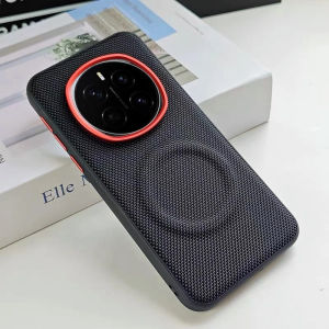 Case For Honor Magic 7 Pro Magnetic Magnets Nylon Woven Matte Leather Skin-friendly Bumper Shockproof Back Cover2026