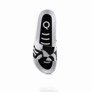 Sandal Ortuseight GAIA SLIDES - BLACK WHITE ORlGlNAL Obral COD Bayar Di Tempat