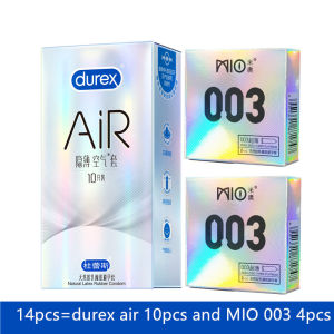 Bundle Set 14pcs durex AIR  Ultrathin Condoms Invisible Extra Sensitive Condoms 10s And MIO 003 Ultrathin Condoms For Man 4pcs