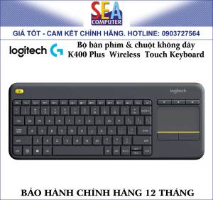 Bàn phím & chuột không dây Logitech Wireless Touch Keyboard - K400 Plus