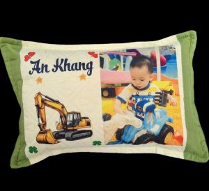 Gối in hình theo yêu cầu cho bé combo gối ôm và gối nằm kích thước 30x45 ruột bông gòn êm
