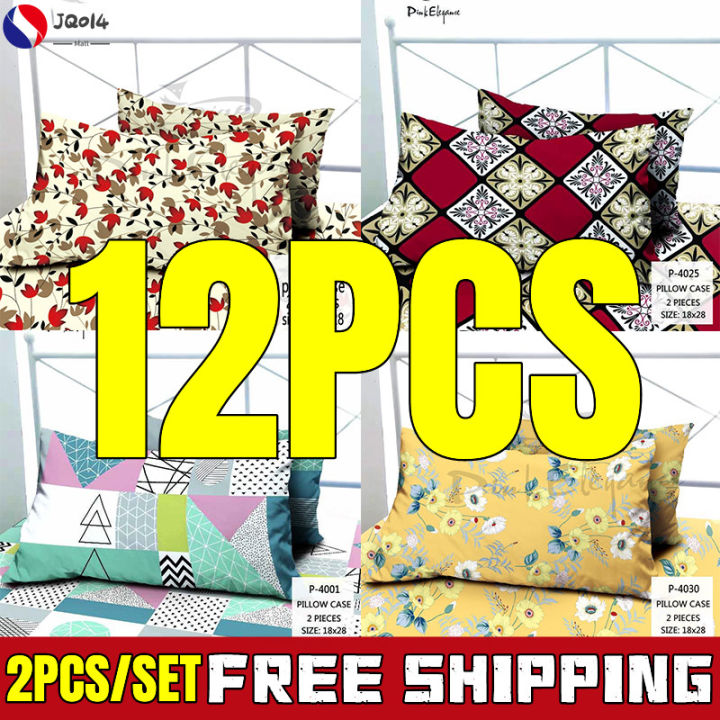 Best Selling】12Pcs Pillow Case Floral Pillow Case Punda Poly