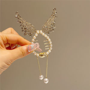 FXG Jepit Rambut Wanita Motif Berlian Rumbai Jepitan Mahkota Gaya Korea ACC08