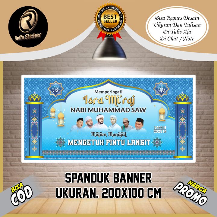Spanduk Banner Backdrop Isra Miraj / Banner Isra Miraj / Spanduk Isra