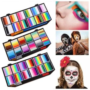 BEAUTYLADIES Rainbow Striped Multicolour Body Face Painting Kit Makeup Waterproof Body Art Painting Body Oil Paints Clown Face Painting Palette Party