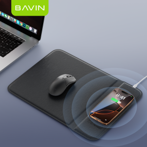 BAVIN PC1203 2-in-1 15W Wireless Fast Charging Mousepad w/ Anti-Slip Design & Qi Protocol Support