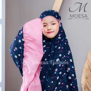 Moesa - Mukena anak motif lucu tas serut bunga moss rose | Mukena Rayon | Mukena Murah | Mukena Travel Anak