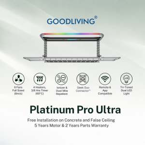 GoodLiving Platinum Pro Ultra Automated Laundry Rack with Sleek Duo Connector™ 6 Fans & 4 Heaters | Free Standard Installation
