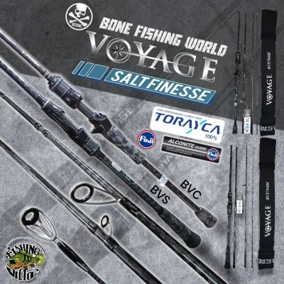Bone Fishing World VOYAGE Salt Finesse 4pc Travel Rod - High Quality Fishing Rod