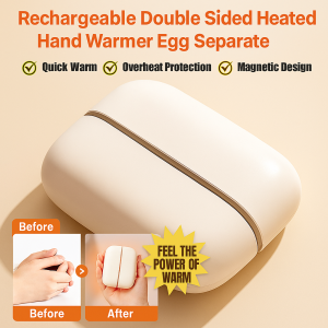 【Super Long Battery Life】Magnetic Split Hand Warmer Explosion Proof Rechargeable Mini Pocket Heater Winter Gifts