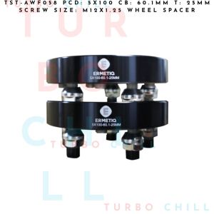 TST-AWF058 PCD: 5X100 CB: 60.1MM T: 25MM SCREW SIZE: M12X1.25 WHEEL SPACER