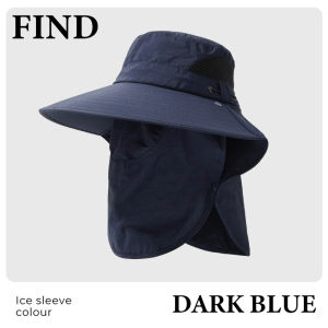 FIND Summer Outdoor Sun Hat Face Protection Neck Sun Hat Detachable Big Brim Hat