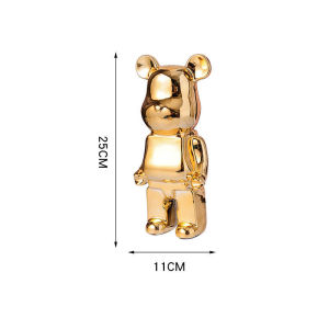 DAFIFY เซรามิกหมีโกลเด้นตกแต่งรูปปั้นประติมากรรมที่ทันสมัยห้องนั่งเล่นโต๊ะทำงานตกแต่ง25เซนติเมตร
