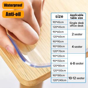 ✅3/5MM Thicken Clear Waterproof pvc Table Cover Tablecloth PVC Table Cloth Clear Desk Pad Clear Desk Mat Waterproof insulated easy to clean Plastic Table Protector Desk Protector
