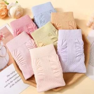 KODUS 7Pcs High Waist Women Panties Set Underwear Female Lingerie Bow Underpants Breathable 7PCS Ruffles Briefs Four Seasons