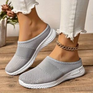 Free Shipping WomenS Outdoor Slippers Thick-Soled WomenS Shoes Breathable Half-Slipper Flats Casual Shoes WomenS Shoes