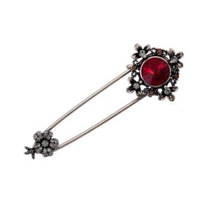 Flower Brooch Retro Scarf Pin Safety Pin Brooch Creative Enamel Pin Brooch Scarf Clips for Trousers Dress Skirt