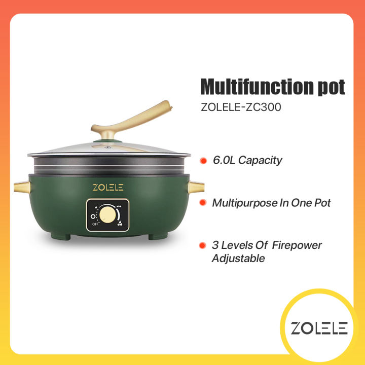 Zolele Zc300 Electric Multi Cooker Non Stick Multifunctional Electric Cooker With One Extra 7286