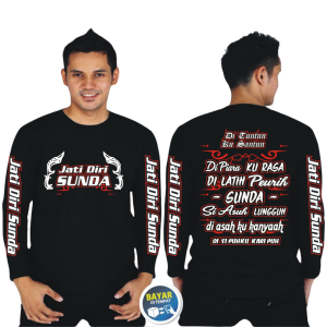 Baju kaos distro pria keren dewasa lengan panjang - MOTIF JATI DIRI SUNDA - BY. Visell collection389