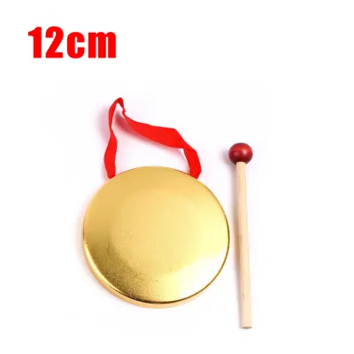 Small Hand Gong Chinese Folk Musical Instrument Copper Opera Gong with Drumstick Kids Toy
