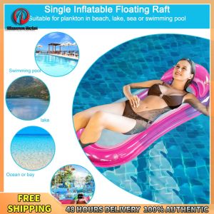Winnereco PVC Lounger Floating Foldable Inflat Air Mattress Leak Proof Nozzle Waterproof Wear Swimming Pool Accessories