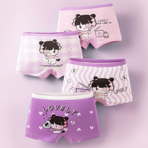 Magic Kids 4in1 Cotton Cartoon Character Sleepwear Shorts Elastic Waist Comfortable Underwear for Girls 1-14 Years Old