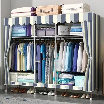 Leego 23mm alloy wardrobe alloy adapter all-alloy wardrobe household storage organizing clothes thick steel pipe wardrobe
