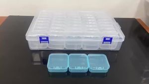 42-piece plastic transparent storage set - individual snap-on lid containers convenient handicraft organization box2026