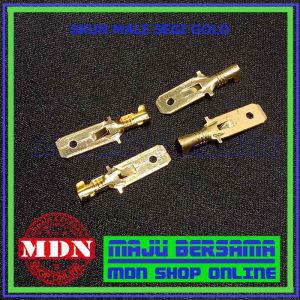 Skun male segi gold jual per 10 pcs