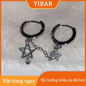 YIBAR 1pcs bạc màu sao chuỗi đôi tai lỗ tai xương móng tay Y2K thời trang hottie Bông tai cho phụ nữ đồ trang sức