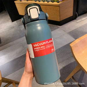 Large capacity insulated cup 304 stainless steel outdoor sports water bottle portable for men and women high beauty water cup with straw