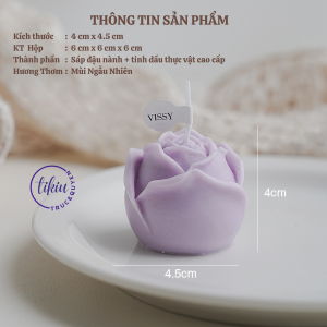 Nến Thơm Handmade TIKIU 3D HOA HỒNG Trang Trí Decor Phòng Quà Tặng Phong Cách Hàn Quốc Sáp Đậu Nành Tự Nhiên 2023