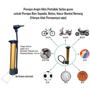 Pompa Angin Ban Sepeda dan motor // Pompa angin // Pompa Angin Ban // Pompa Ban Mini Portable Hidrolis // Pompa Tangan Mini // Pompa Sepeda // Pompa Motor Balon Kasur Bantal Renang Angin Mini Portable