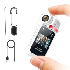 【SG Stock】Mini Action Camera WiFi Sports Cam 180° Rotating Lens Bodycam Lightweight Travel Vlog Camera