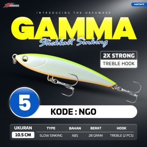 Minnow Stickbait Hayumake GAMMA Sinking Lure Pencil Bait 28Gram 105mm