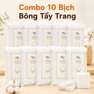 (Giá Sỉ) Combo 10 Bịch Bông Tây Trang Cotton 222 Miếng Mềm Mịn