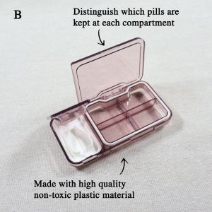 WOW Simple and Premium Organizer Pill Box Nature Dose Splitter [PB1007]
