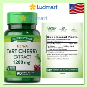 Viên uống hỗ trợ gout Ultra Tart Cherry Extract 1200mg [Hàng Mỹ]