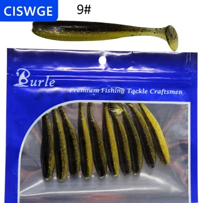 [COD] CISWGE 10 cái bộ mềm giả cá mồi Mồi 7cm 2G t đuôi mềm Mồi câu cá giải quyết mới