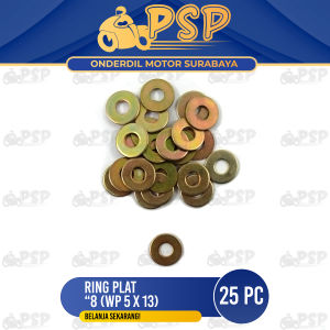 Ring Plat "8 (WP 5 X 13) Harga Per Pak isi 25 - Reng Plate Pelat Washer Kunci 8 Diameter 5mm x 13mm