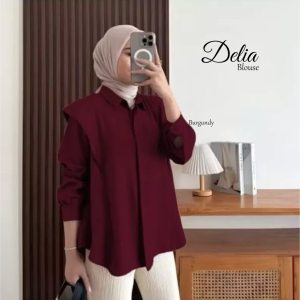 Zahra Delia Blouse Kemeja Wanita Kekinian EZ012