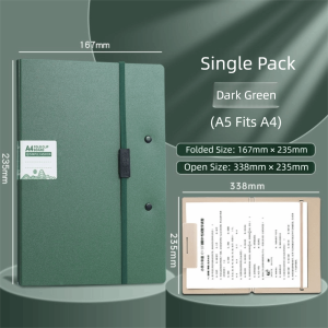 ANAMA Versatile Foldable Folders Portable A4 To A5 Folding Board Folder Organize Artifacts File Contract Folders School Office